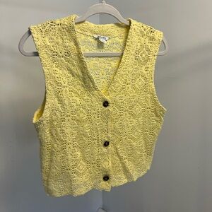 ☀️ Yellow Knit Blouse